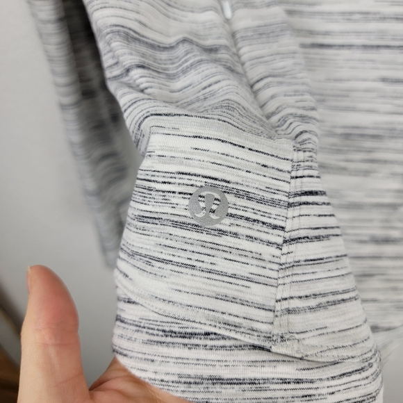 Lululemon Runderful Long Sleeve Space Dye Camo White Silver Spoon 10 - Picture 6 of 9